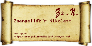 Zsengellér Nikolett névjegykártya