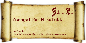 Zsengellér Nikolett névjegykártya